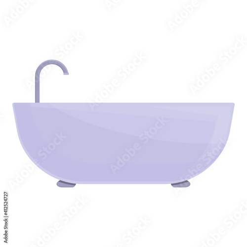 Sewerage bathtub icon. Cartoon of sewerage bathtub vector icon for web design isolated on white background