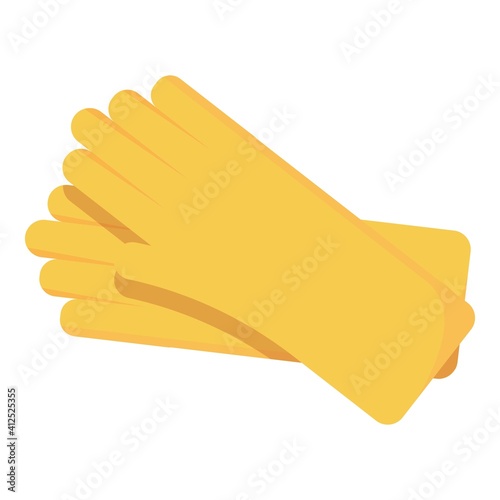 Sewerage rubber gloves icon. Cartoon of sewerage rubber gloves vector icon for web design isolated on white background