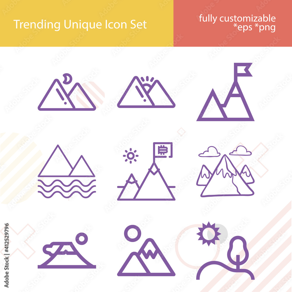Simple set of alpine related lineal icons. Simple set of alpine related lineal icons.