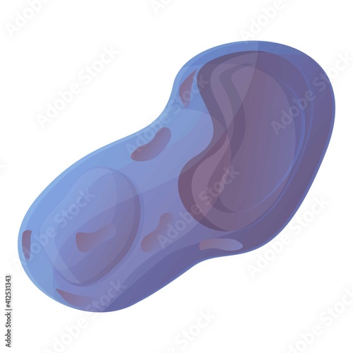 Asteroid comet icon. Cartoon of asteroid comet vector icon for web design isolated on white background