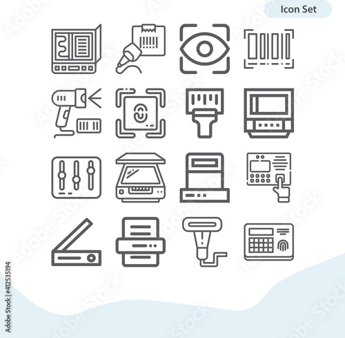 Simple set of sound property related lineal icons.