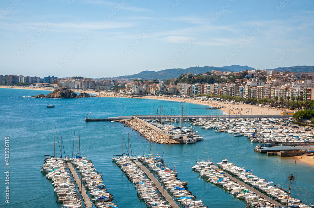 View of The Port of Blanes, Spain