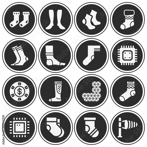 16 pack of soc  filled web icons set