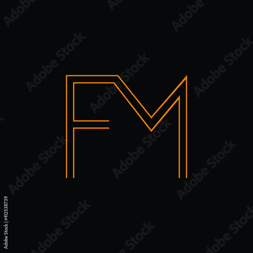 FM  letter logo 