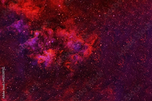 Fototapeta Naklejka Na Ścianę i Meble -  Space in red colors. Elements of this image were furnished by NASA.