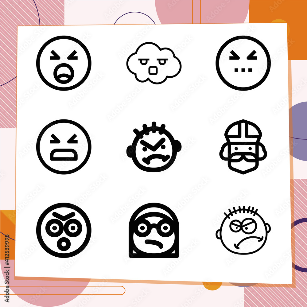 Simple set of 9 icons related to ira Simple set of 9 icons related to ira