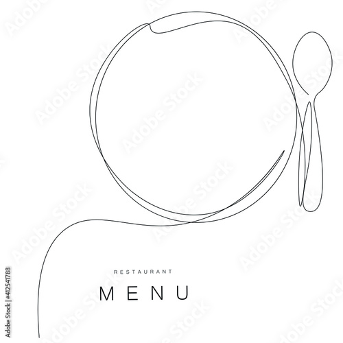 Menu restaurant background, vector illustration