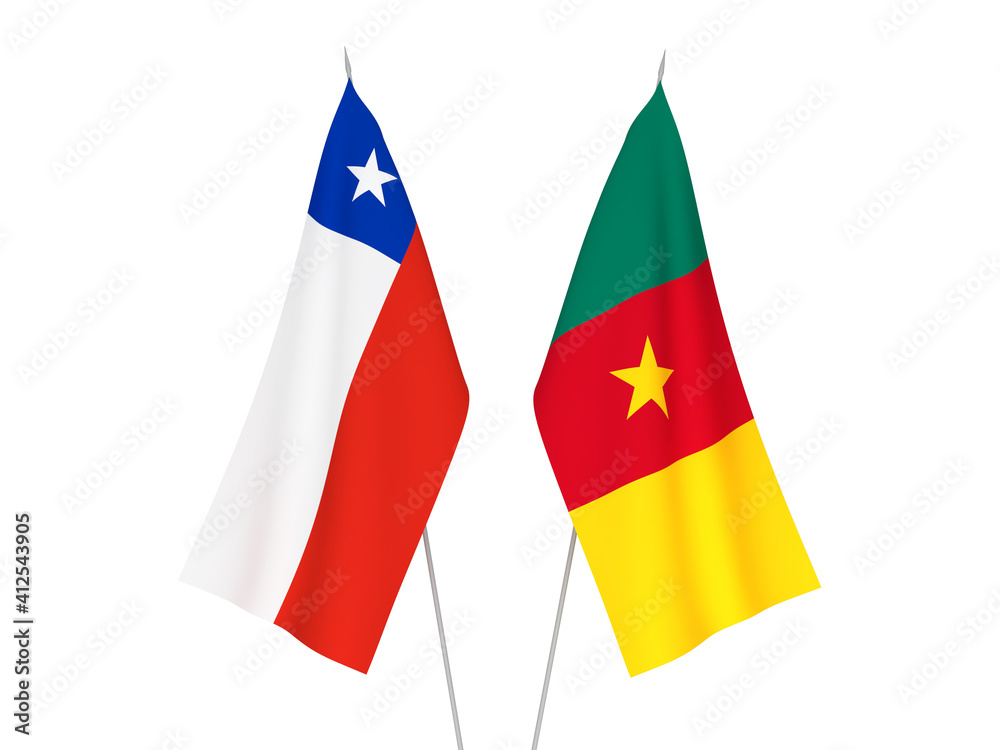 Chile and Cameroon flags
