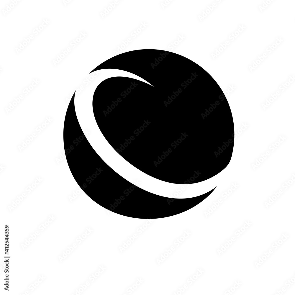 circle forming C as symbol in design vector illustration design circle forming C as symbol in design vector illustration design