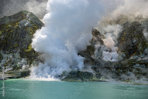 White Island stratovolcano crater lake, New Zealand