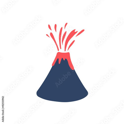 Cute volcano vector illustration.