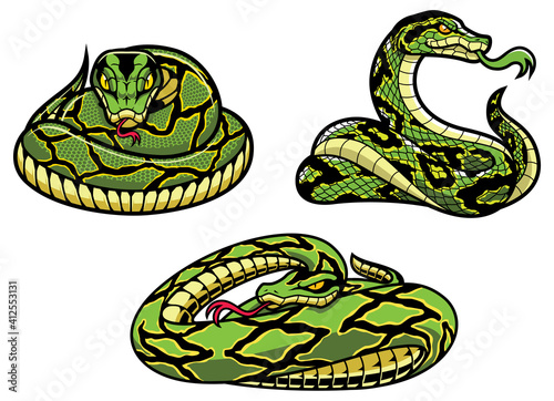 Snakes On White