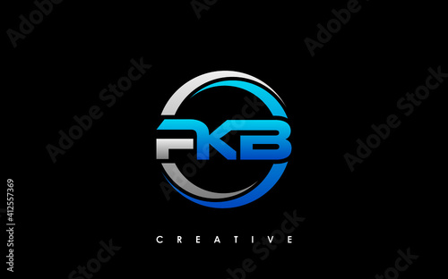 PKB Letter Initial Logo Design Template Vector Illustration photo