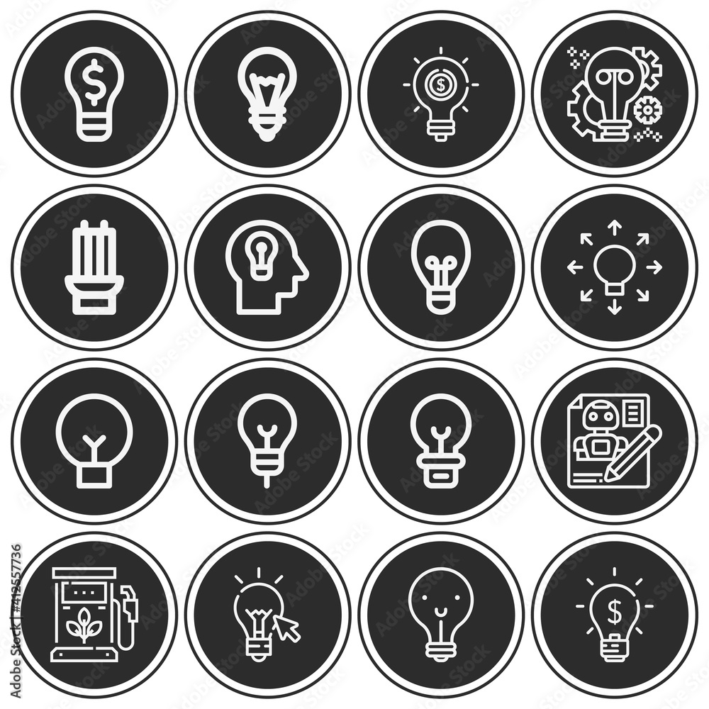 16 pack of think up lineal web icons set 16 pack of think up lineal web icons set
