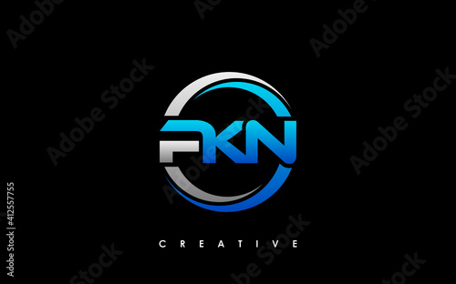 PKN Letter Initial Logo Design Template Vector Illustration