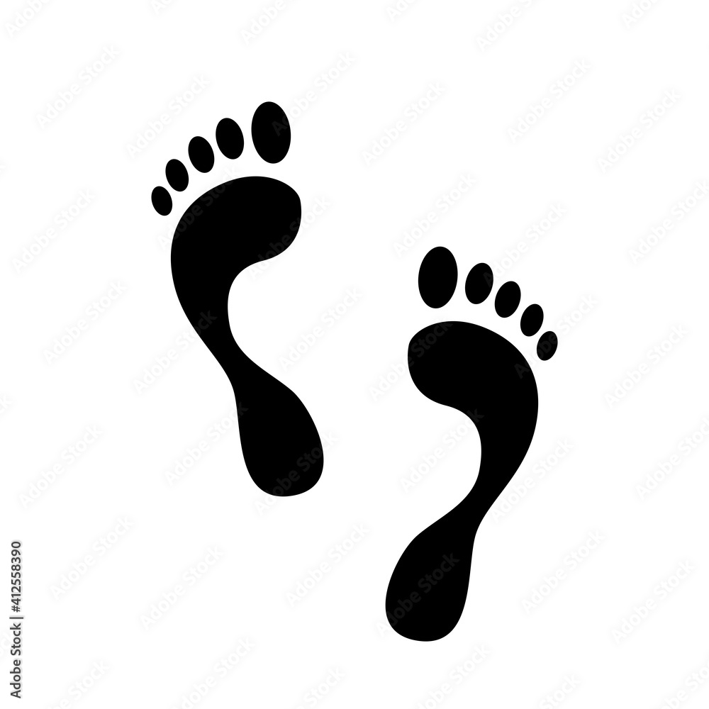 Footprint icon. Human foot prints. Vector illustration Footprint icon. Human foot prints. Vector illustration