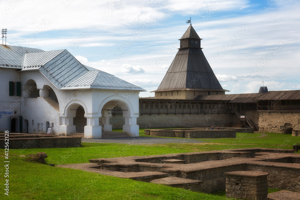 Ancient Kremlin in summer day, Pskov, Russia Ancient Kremlin in summer day, Pskov, Russia