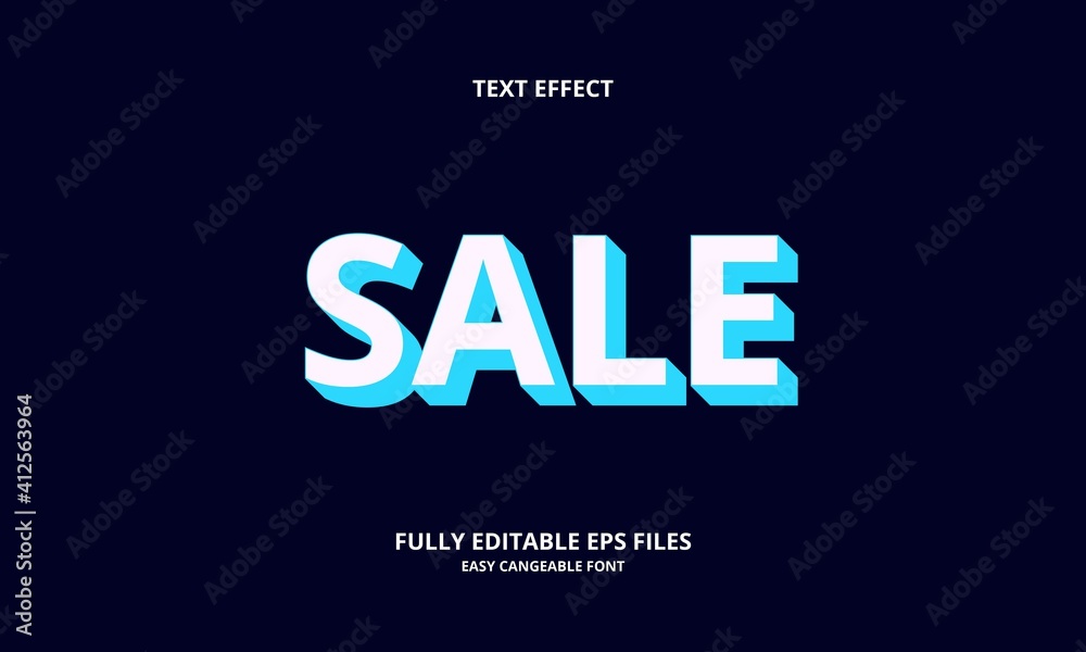 sale style editable text effect