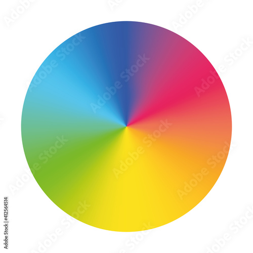 Vector color wheel. Colorful vector disc