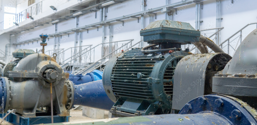 Electric motor of a powerful industrial Electric motor of a powerful industrial