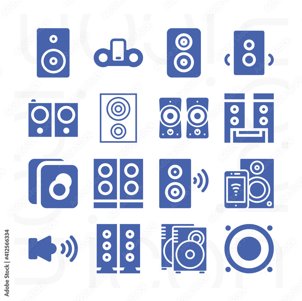 16 pack of speeches filled web icons set 16 pack of speeches filled web icons set