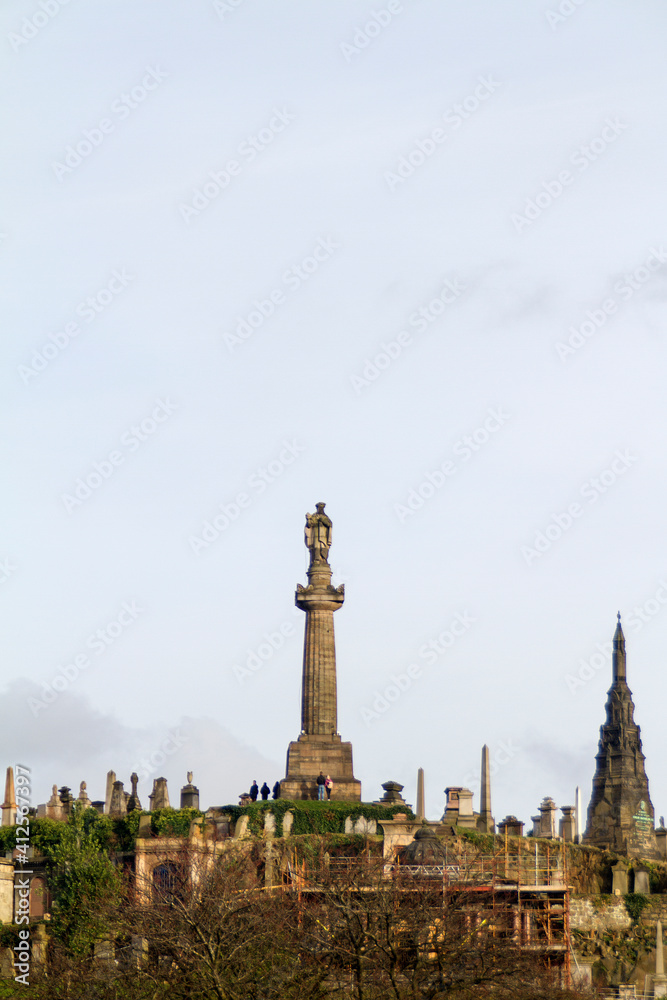 Cementerio, Cemetery o Graveyard de la ciudad de Glasgow en el pais de Escocia o Scotland