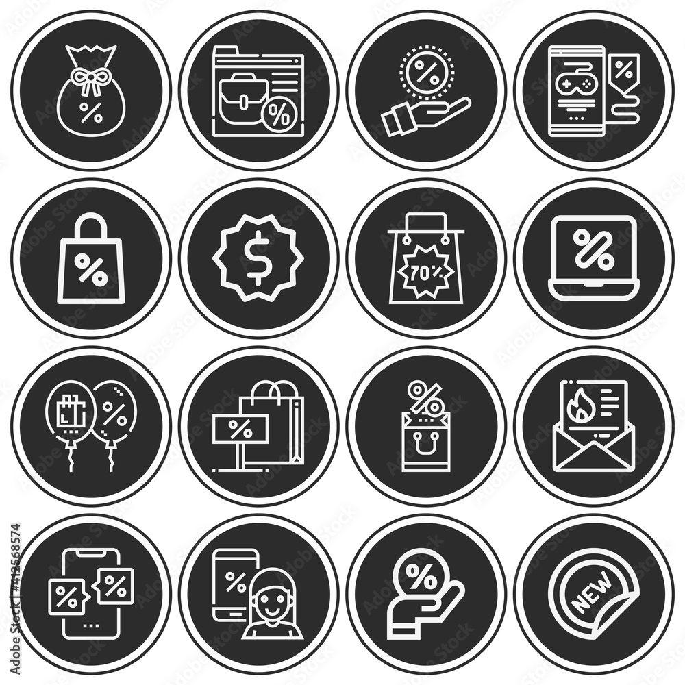 16 pack of laugh off lineal web icons set 16 pack of laugh off lineal web icons set