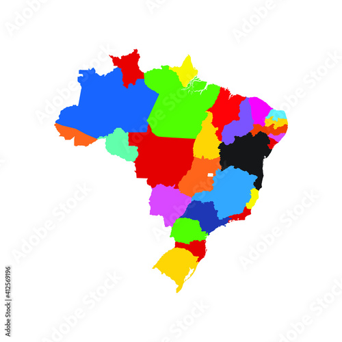 pop art of brazil map  editable eps 10