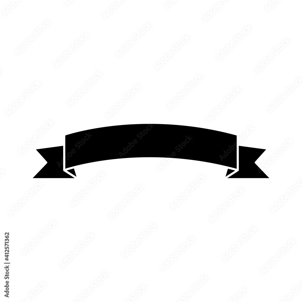 decorative ribbon icon, silhouette style decorative ribbon icon, silhouette style