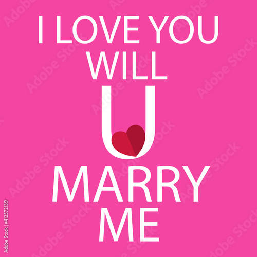 I Love you will U marry me - Sheffield Park Hill Graffiti on a pink background