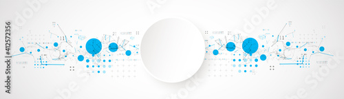 Technology background with plexus effect. Big data concept. Binary computer code. Vector illustration.