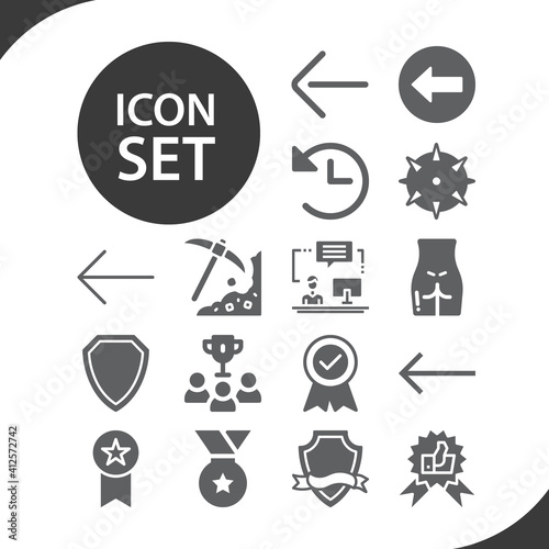 Simple set of reinforce related filled icons.