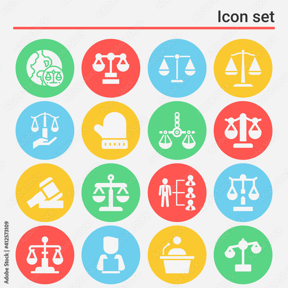 16 pack of firms  filled web icons set