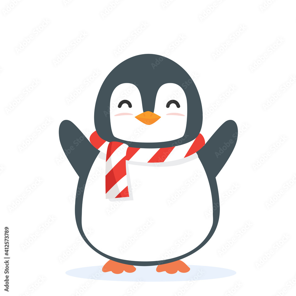 Fototapeta premium Cute Penguin animal cartoon vector