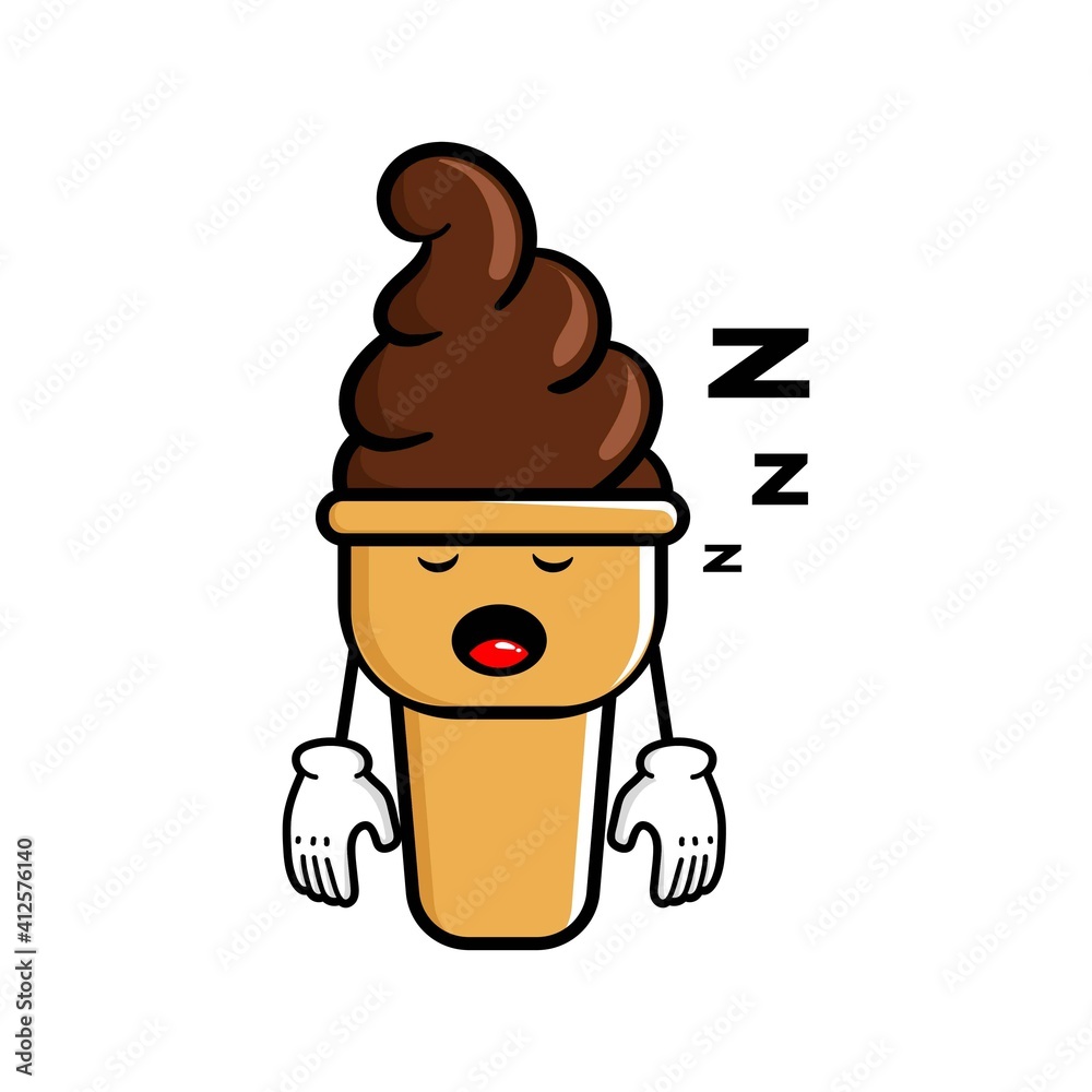 cute ice cream cartoon mascot character cute ice cream cartoon mascot character