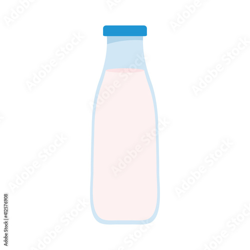 milk bottle icon, colorful design
