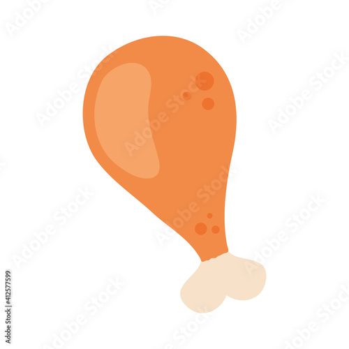chicken thigh icon, colorful design