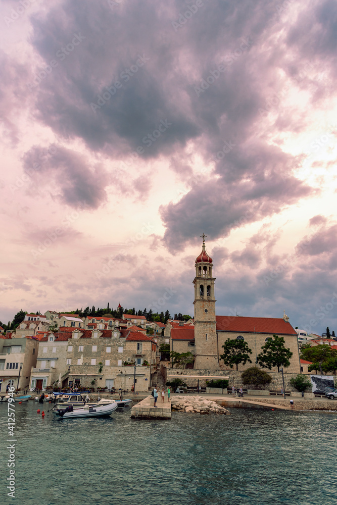 Embankment of the town of Sutivan on the island of Brac, Croatia