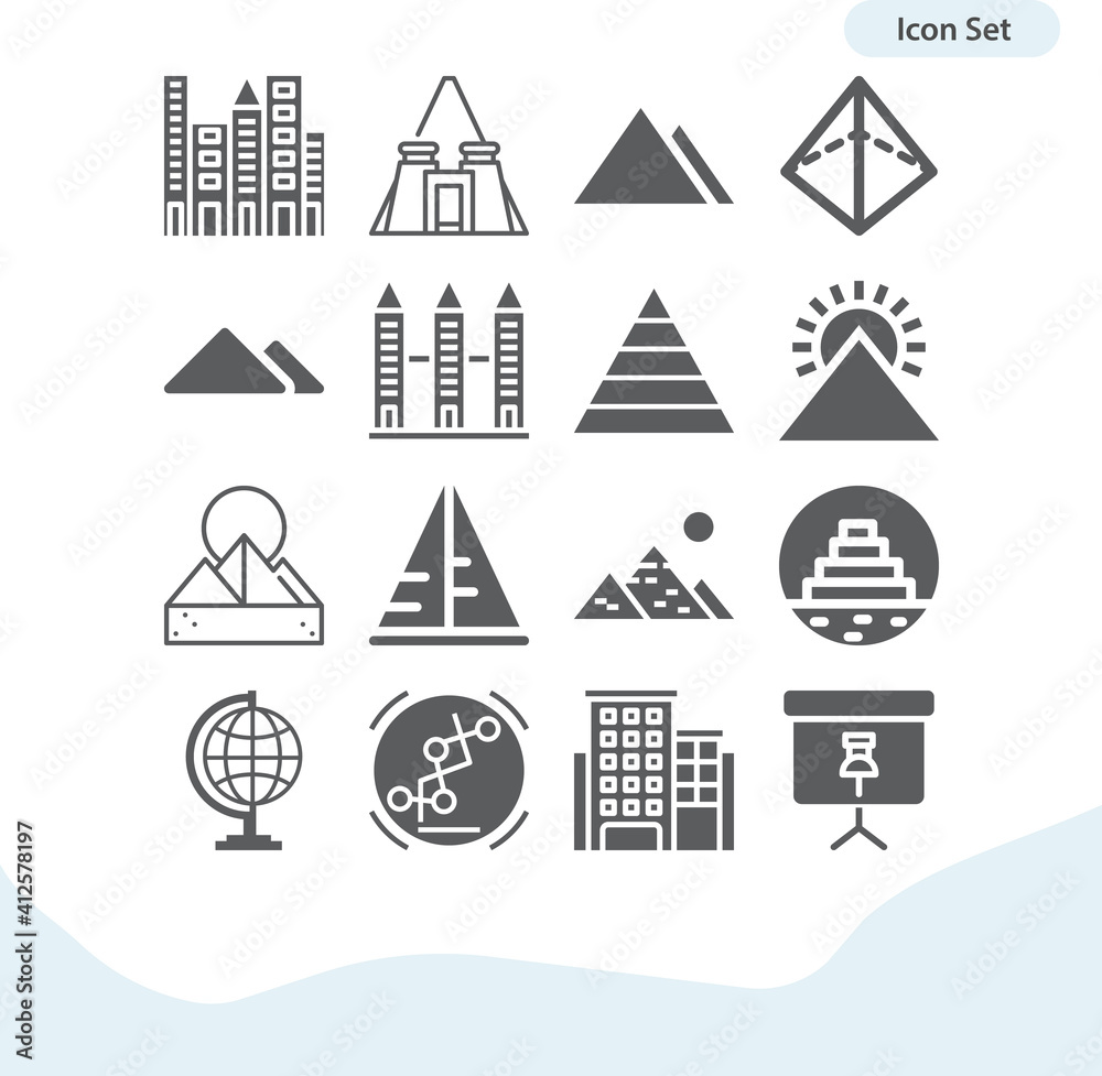 Simple set of unesco related filled icons. - obrazy, fototapety, plakaty 