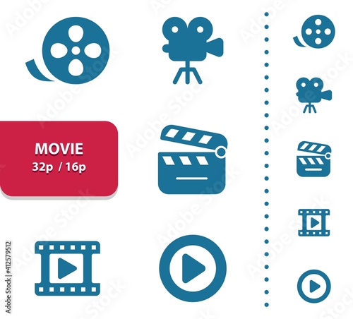 Movie - Cinema Icons (4x magnification for preview).