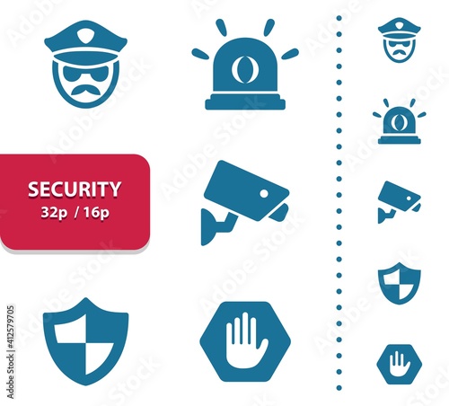 Security Icons (4x magnification for preview).