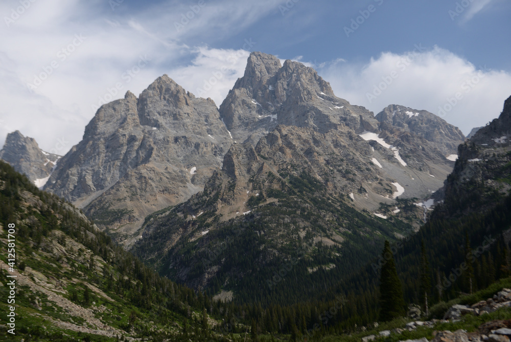 Grand Teton National Park as seen from Paintbrush Divide trail