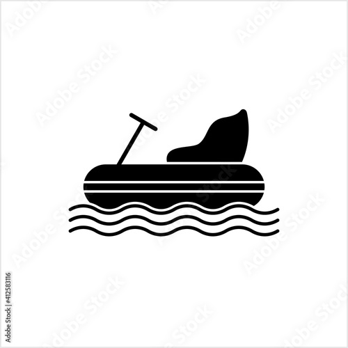 Bumper Boat Icon, Air Inflatable Rubber Leisure Boat