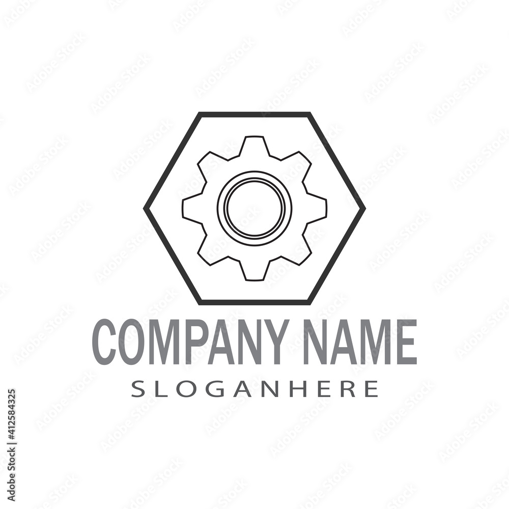 Gear Logo Template vector icon illustration design Gear Logo Template vector icon illustration design
