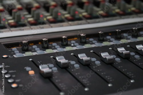 Studio recording console. Studio mixing Console.