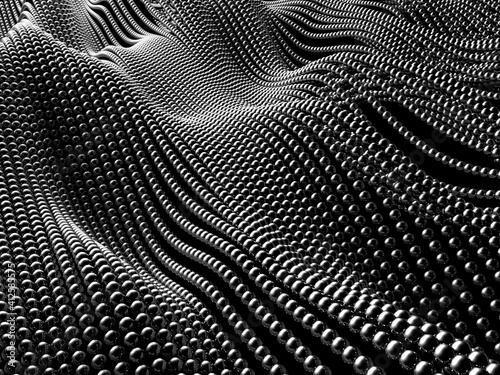 Wallpaper Mural Metallic abstract wavy liquid background Torontodigital.ca