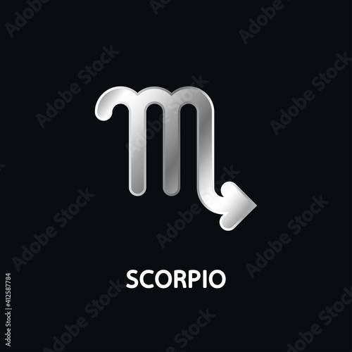 Astrological zodiac Scorpio. 12 zodiac symbol. Astronomy occult symbol with zodiac sign.