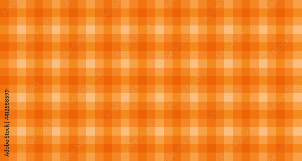 Abstract soft orange plaid pattern design. Trendy monochrome plaid