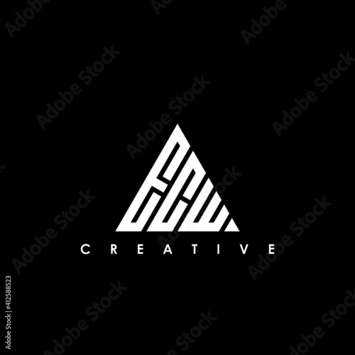 ECW Letter Initial Logo Design Template Vector Illustration