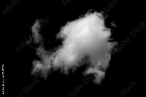 fog white clouds or haze For designs isolated on black background